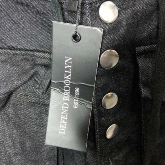 Defend Brooklyn 32 Moto Button Fly Destroy Jeans - Picture 3 of 7